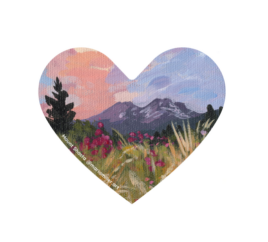 Sweet Pea Sunset Heart Sticker