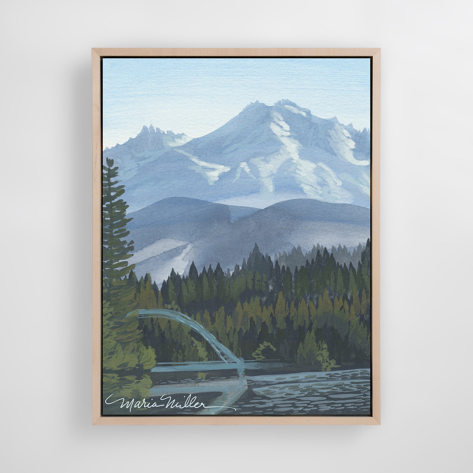 Blue Bridge Lake Siskiyou – Maria Miller Art
