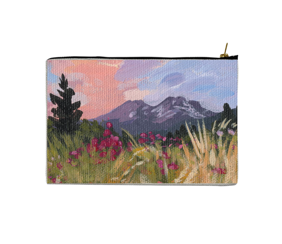 Sweet Pea Sunset Zipper Pouch