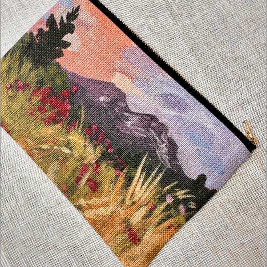 Sweet Pea Sunset Zipper Pouch